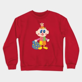 Holiday clown with gifts Crewneck Sweatshirt